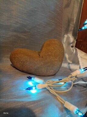 Heart-Shaped River Stone - Natural Brown
